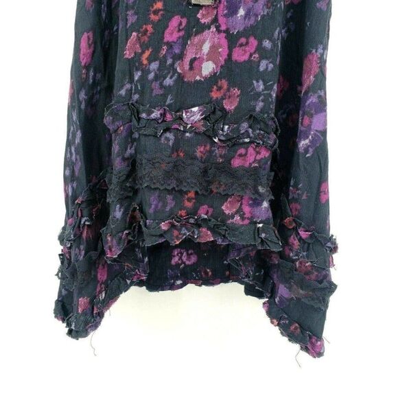 Free People Shark Bite Tank Top Floral Boho - Picture 3 of 10